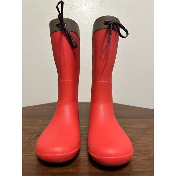 Crocs Freesail Rain Boot 203541-8C1 Flame Red Size W6 Relax Fit - Picture 3 of 10